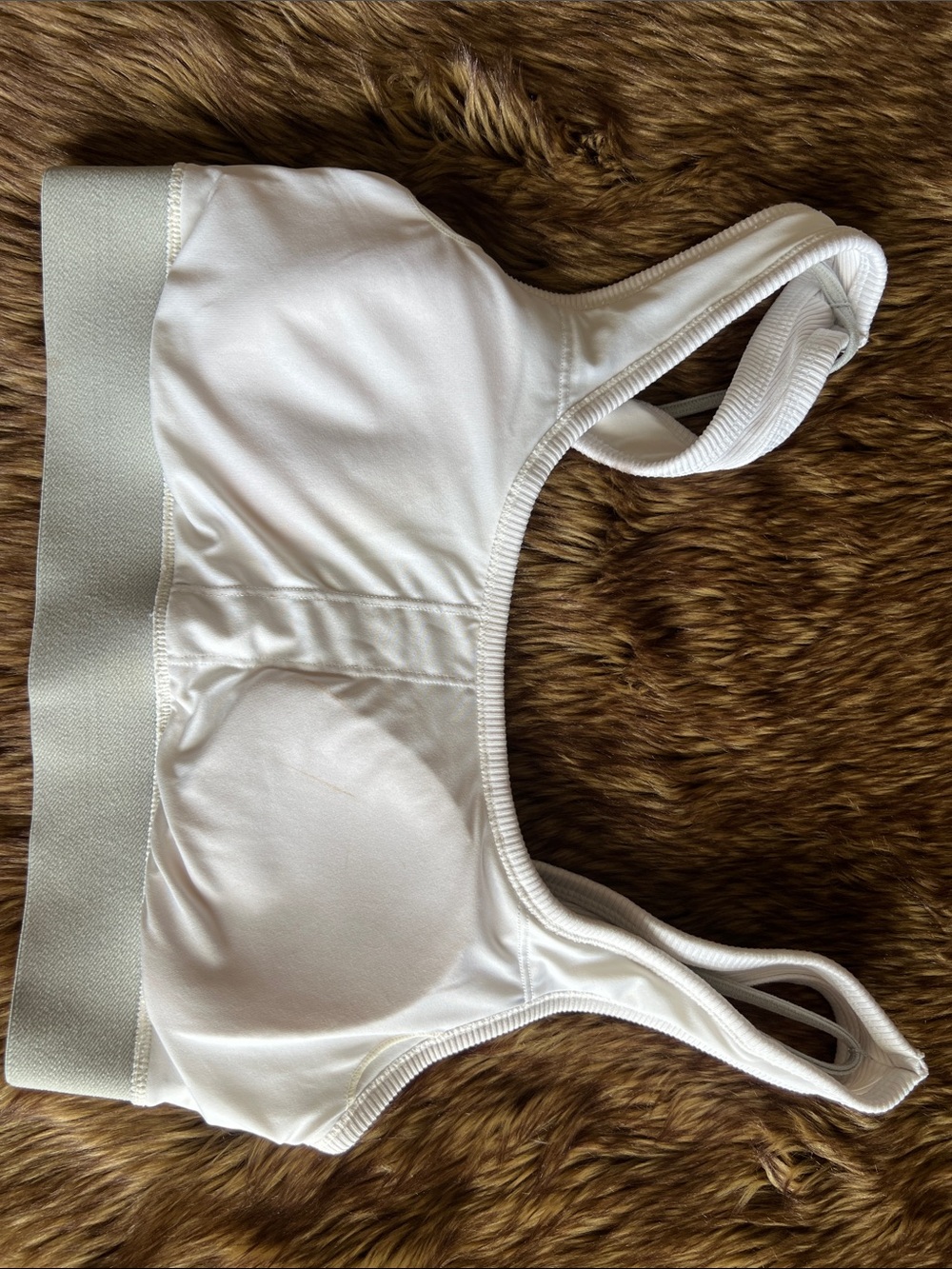 Medium ALO Yoga Light Gray Double-Strap Sports Bra - Picture 9 of 9